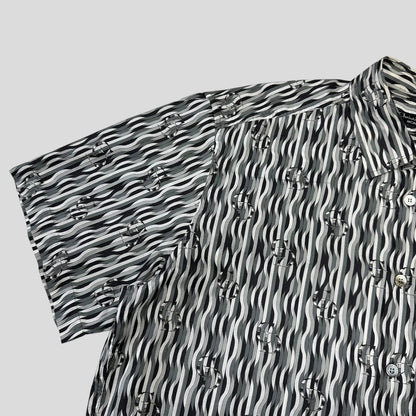 Christian Dior Monsieur 90’s Optical Illusion Spellout Logo Shirt - L/XL | Default Title, Multicoloured