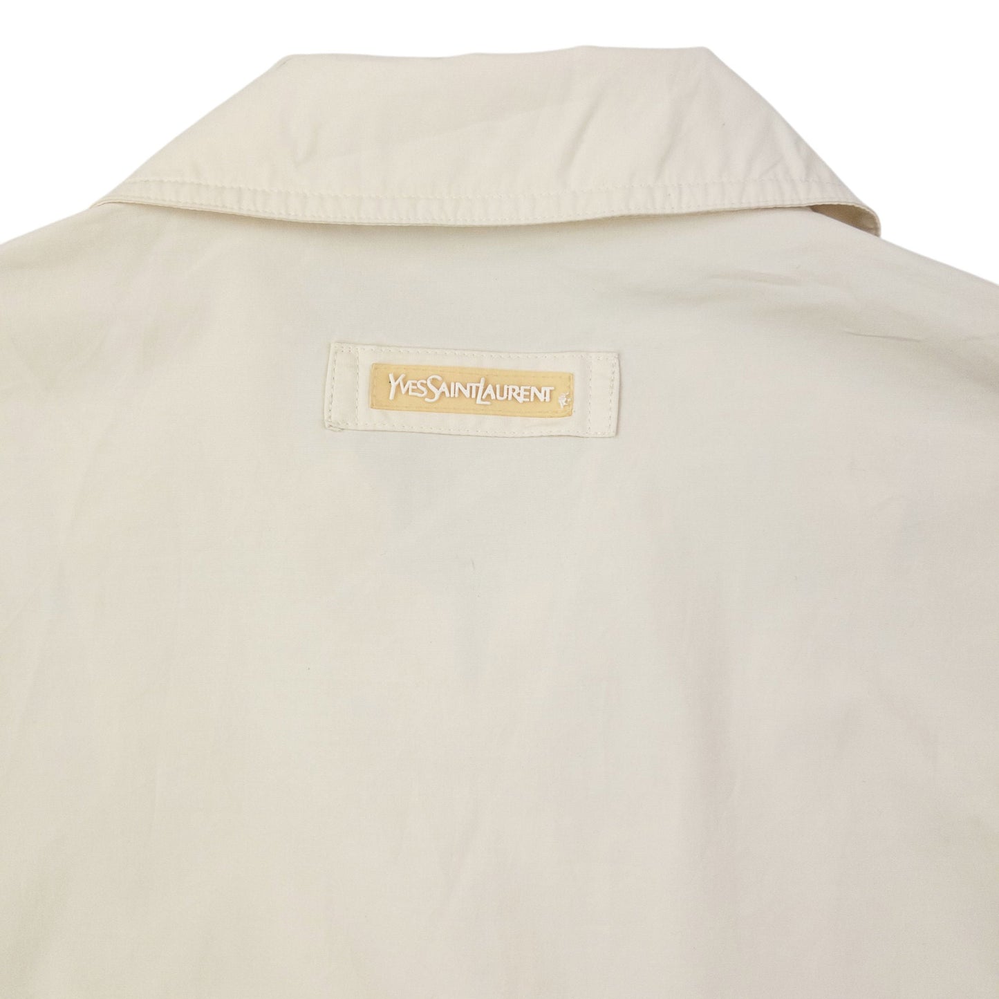 Vintage 90s YSL Yves Saint Laurent Harrington Jacket Size S | Small, Cream