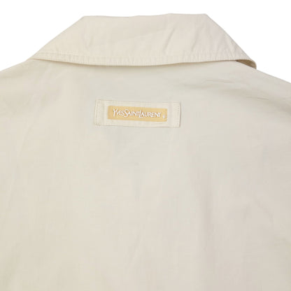 Vintage 90s YSL Yves Saint Laurent Harrington Jacket Size S | Small, Cream