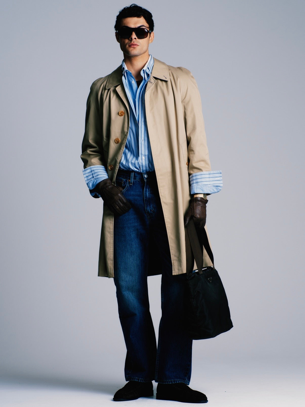 Burberry 1990s Pure Cotton High Neck Trench Coat - M
