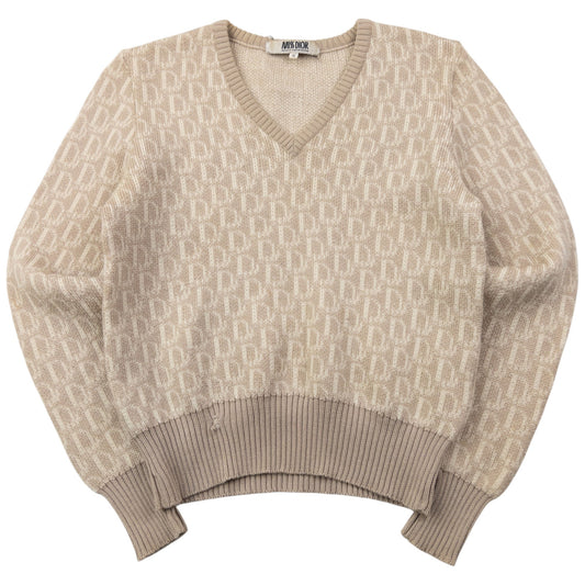 Vintage 90s Dior Monogram Wool Jumper Womens Size M