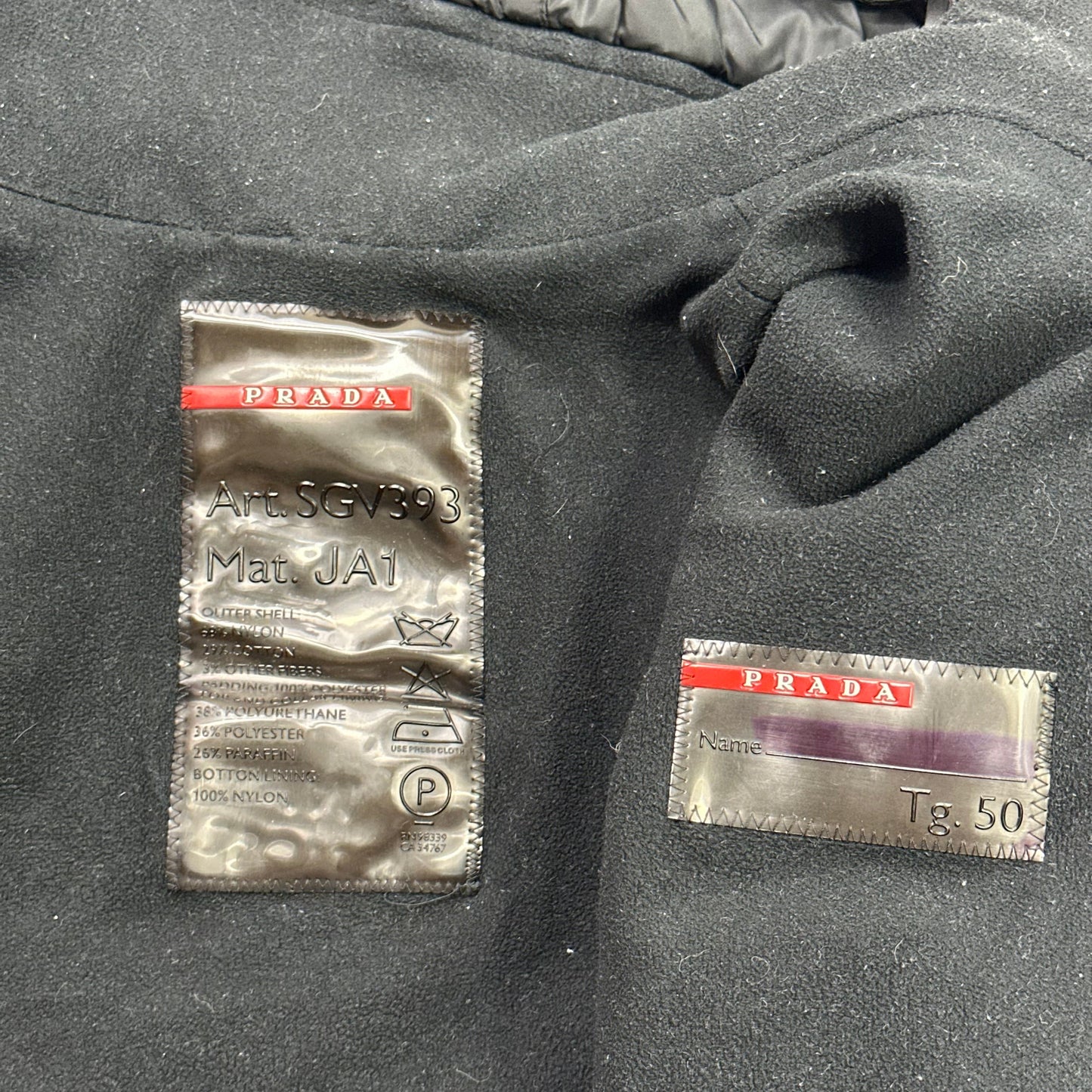 Prada Sport AW02 Technical Padded Ski Jacket - IT50 | Default Title, Black