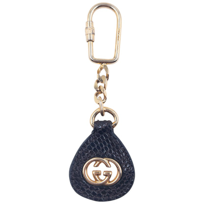 Vintage 90s Gucci Leather Tag Carabiner Key Ring | O/S, Multicoloured