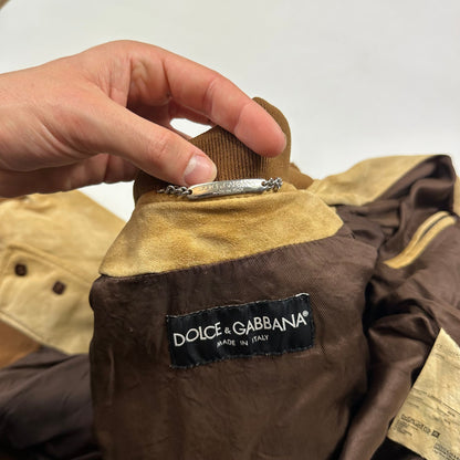 Dolce & Gabanna 00’s Goatskin Leather Flight Jacket - M | Default Title, Multicoloured