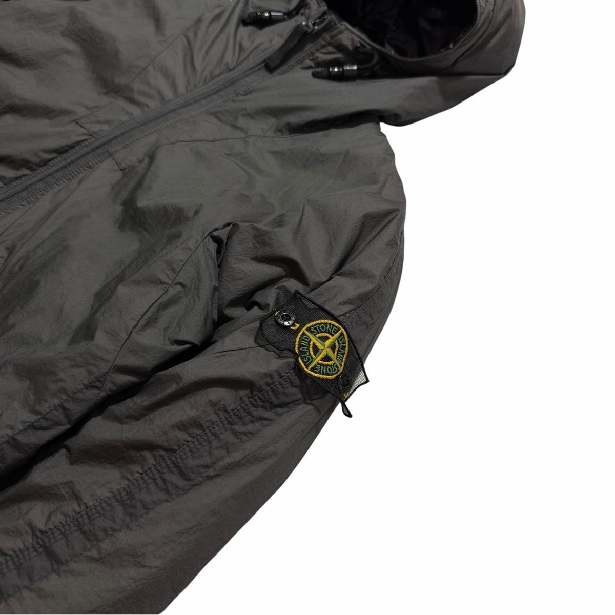 Stone Island 2009 Goose Down Mesh Badge Jacket | Large, Charcoal