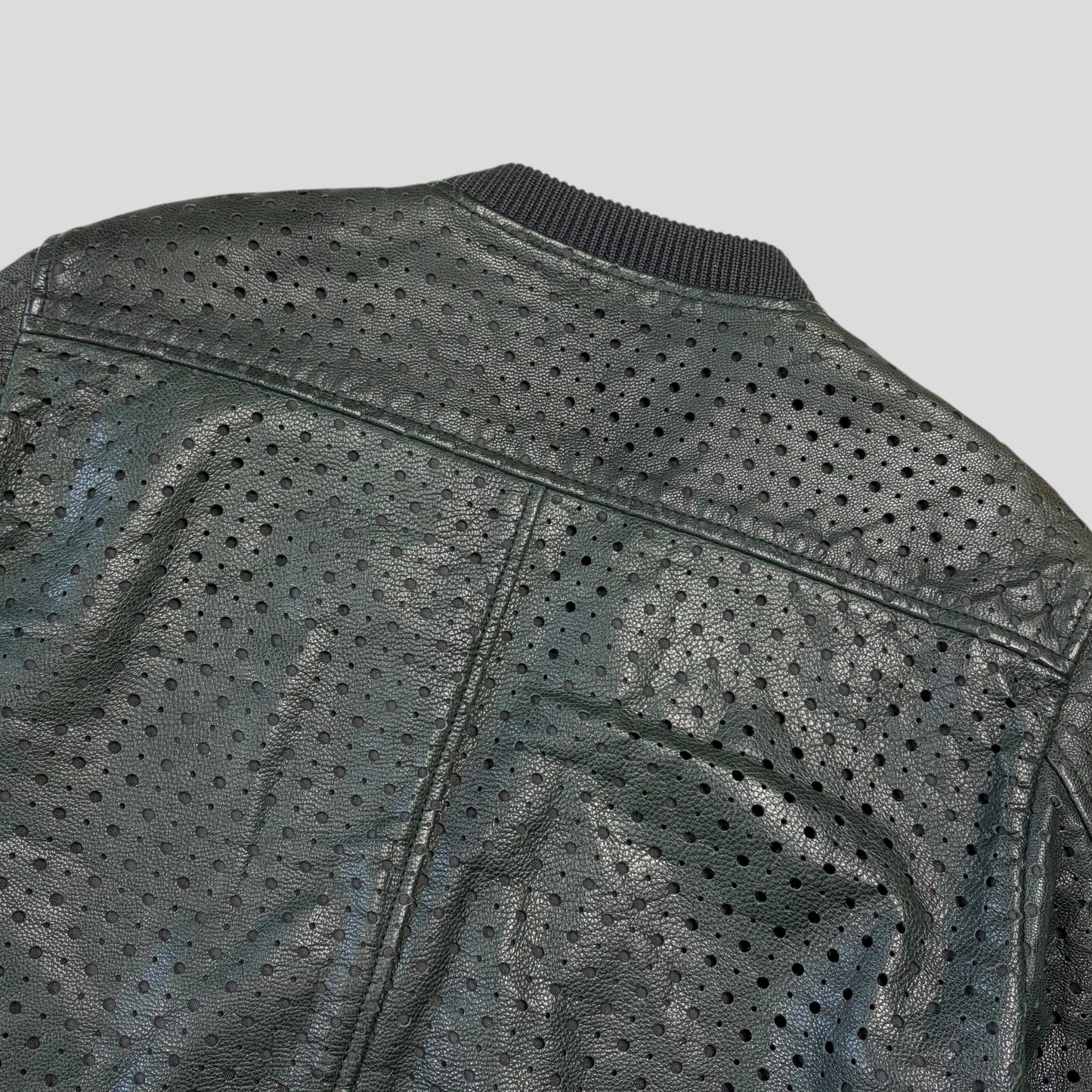 Dolce & Gabanna SS21 Perforated Goat Leather Bomber Jacket - S/M | O/S, Multicoloured