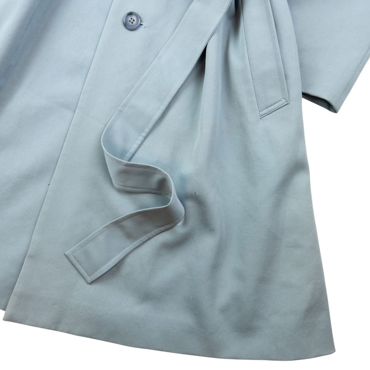 Vintage 80s Yohji Yamamoto Impermeable Belt Waist Trench Jacket Size XL | XL, Blue
