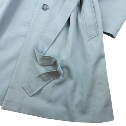 Vintage 80s Yohji Yamamoto Impermeable Belt Waist Trench Jacket Size XL | XL, Blue