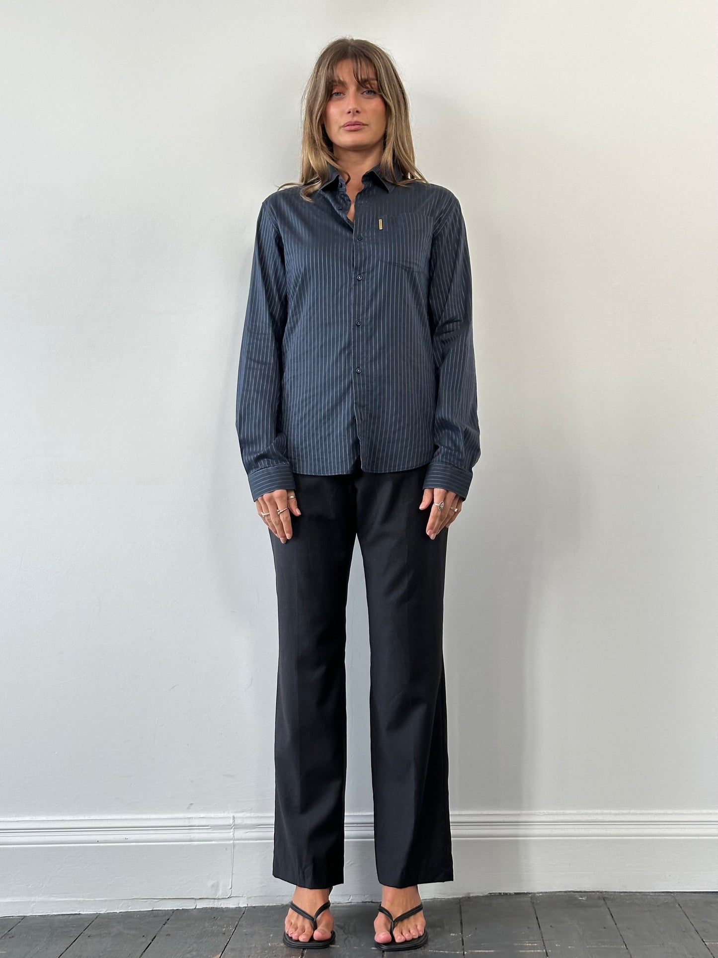 Giorgio Armani Classico Pure Wool Low-Mid Rise Trousers - W30