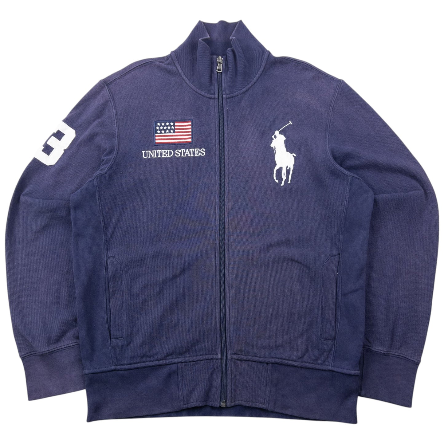 Vintage Polo Ralph Lauren USA Zip Up Sweatshirt Size M