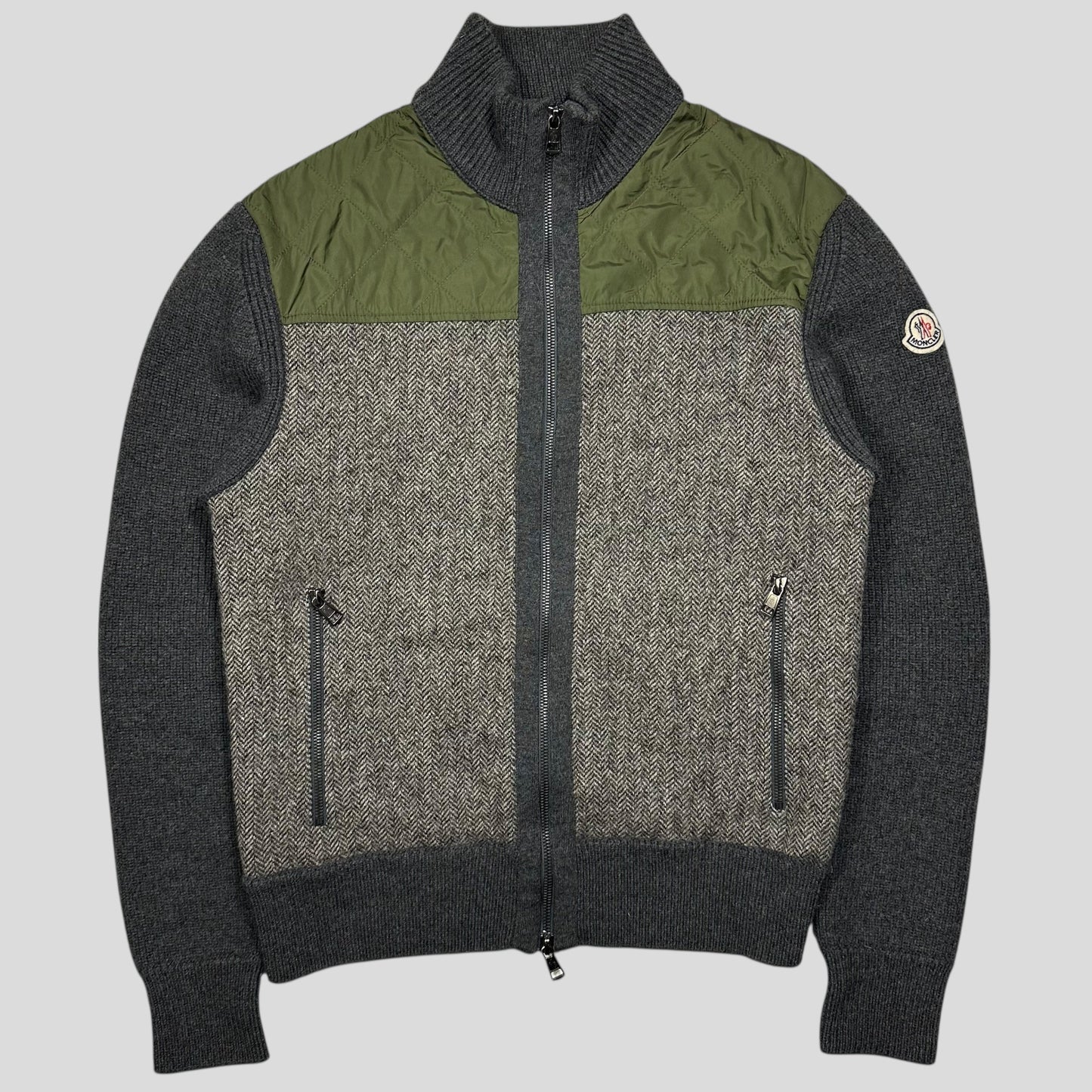 Moncler Wool & Nylon Maglione Tricot Cardigan Jacket - L (M)