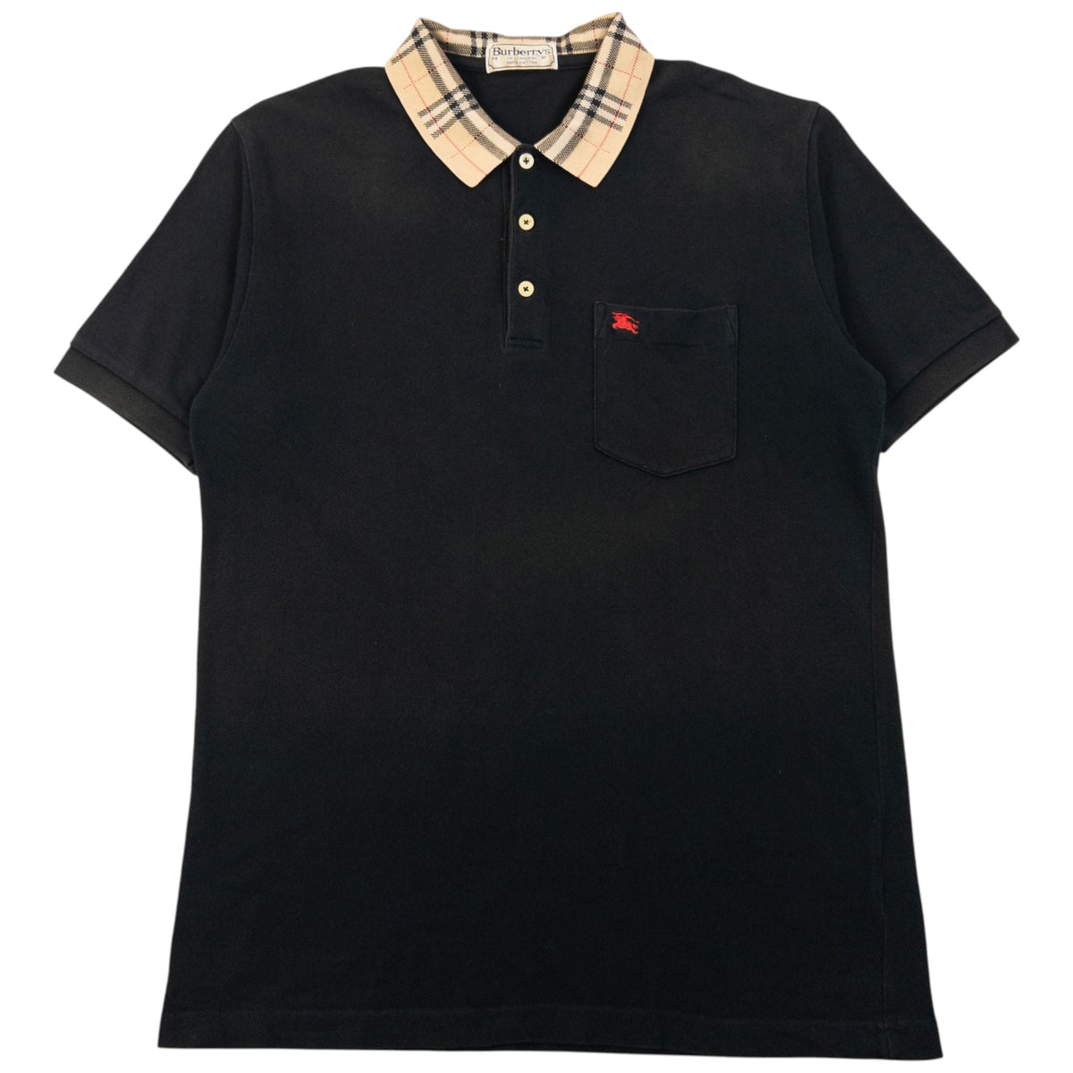 Vintage 90s Burberry Nova Check Collar Polo Shirt Size M | Medium, Multicoloured