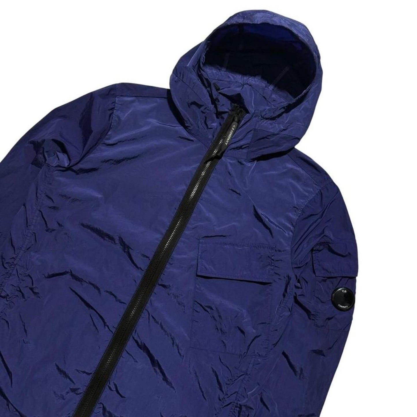 CP Company Nylon Zip Up Jacket | Large, Cobalt Blue