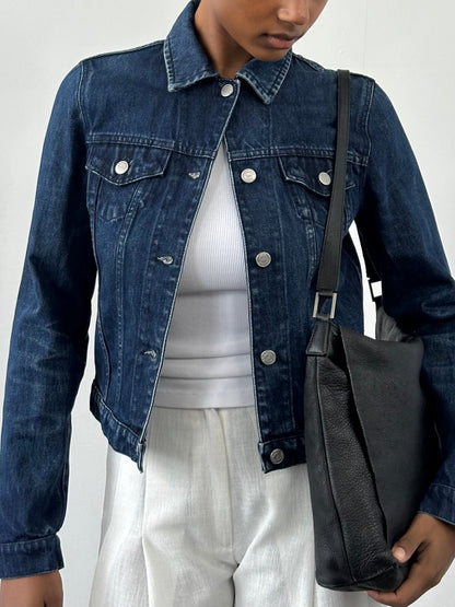 Armani Jeans 2000s Mid Wash Denim Jacket - XS/S