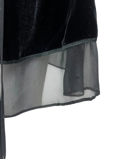 Miu Miu 1990s velvet sheer slip dress