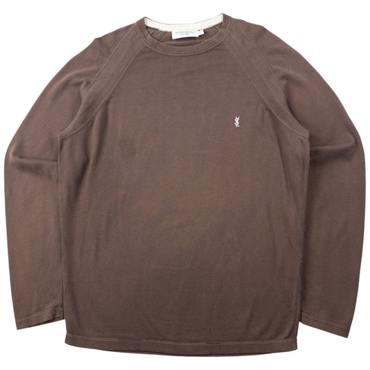 Vintage 2000s YSL Yves Saint Laurent Lightweight Jumper Size M | Medium, Brown