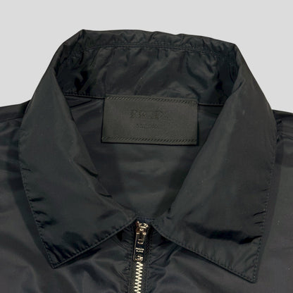 Prada 2018 Rubber Race Logo Nylon Blouson Overshirt Jacket - M/L