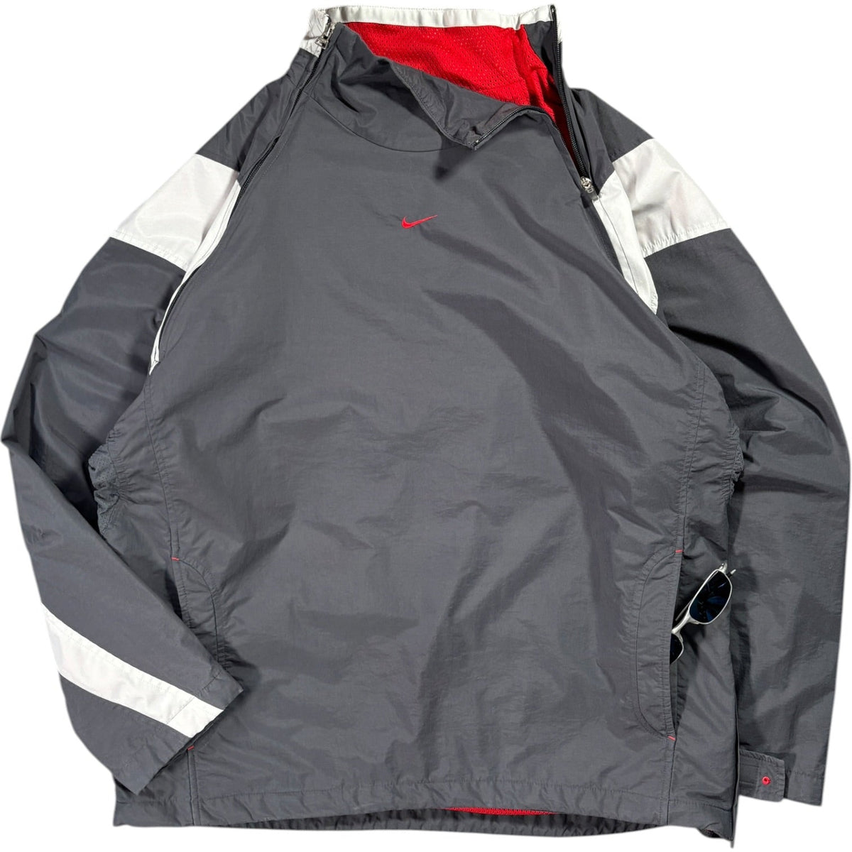 Nike Air Max 00’s Asymmetrical Two Tone Jacket L | Large, Grey