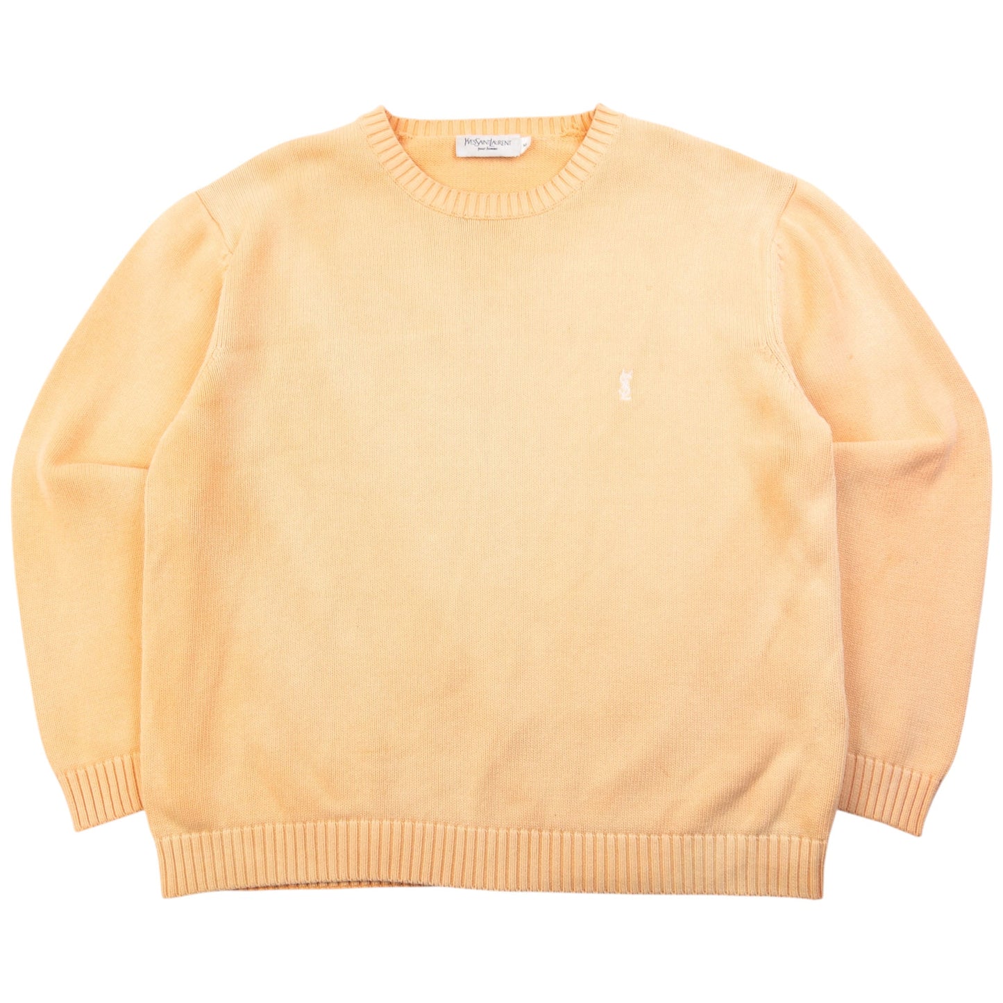 Vintage 2000s YSL Yves Saint Laurent Knit Jumper Size S | Small, Orange