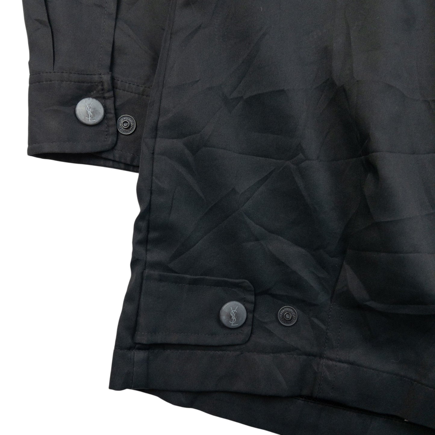 Vintage 90s YSL Yves Saint Laurent Harrington Jacket Size M | Medium, Black
