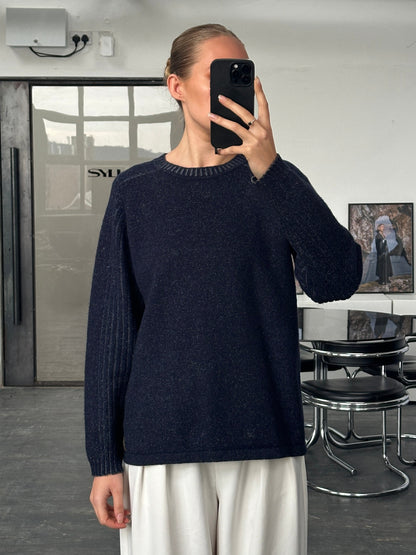 Armani Jeans 2000s Wool Knitted Logo Jumper - M