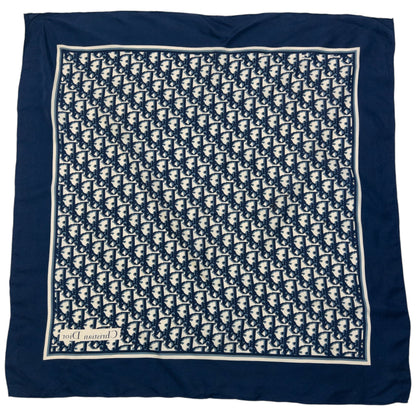 Vintage 2000s Dior Monogram Pixel Silk Scarf | O/S, Cream