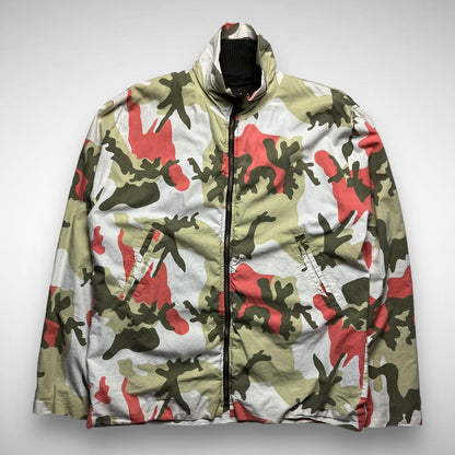 Sabotage Reversible Camo/Knit Zip-Up Jacket (1990s)