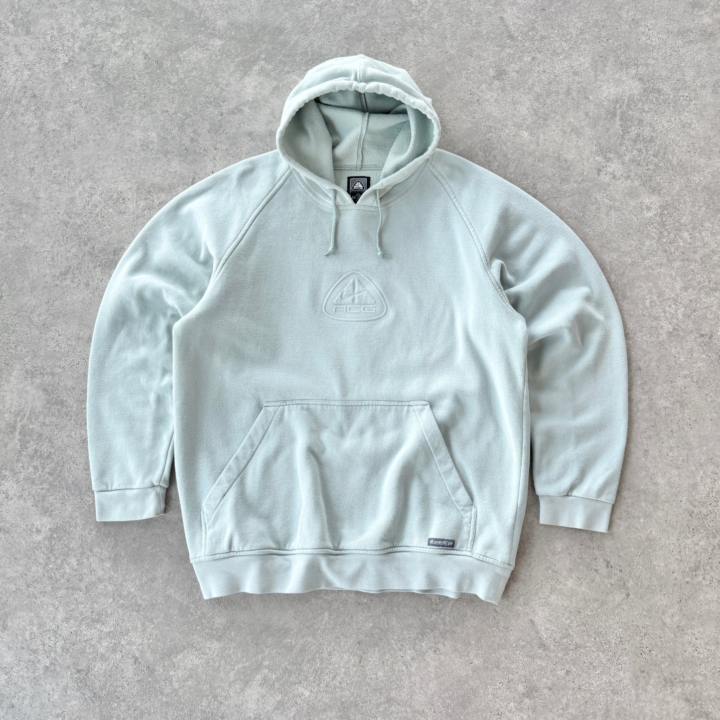 Nike ACG 2000s heavyweight embossed logo hoodie (XL)