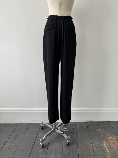 Giorgio Armani 1990s Wool Straight Leg Tailored Trousers - W24