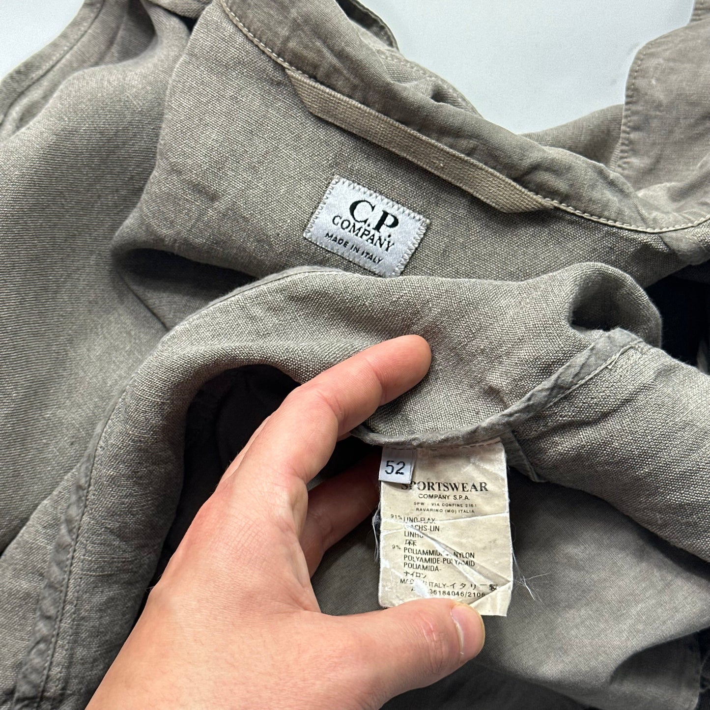 CP Company SS02 Lino Flax Tri-pocket Jacket - IT52 (M/L)