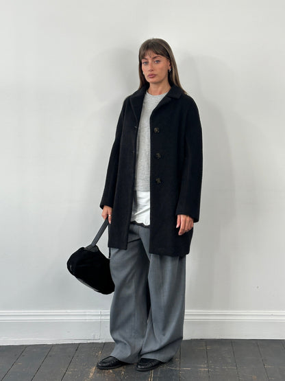 Max Mara Weekend 1990s Wool Mohair Single Breasted Coat - M/L
