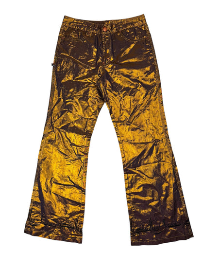 Jean Paul Gaultier c.F/W 1998 gold lamé trousers | 12, Gold