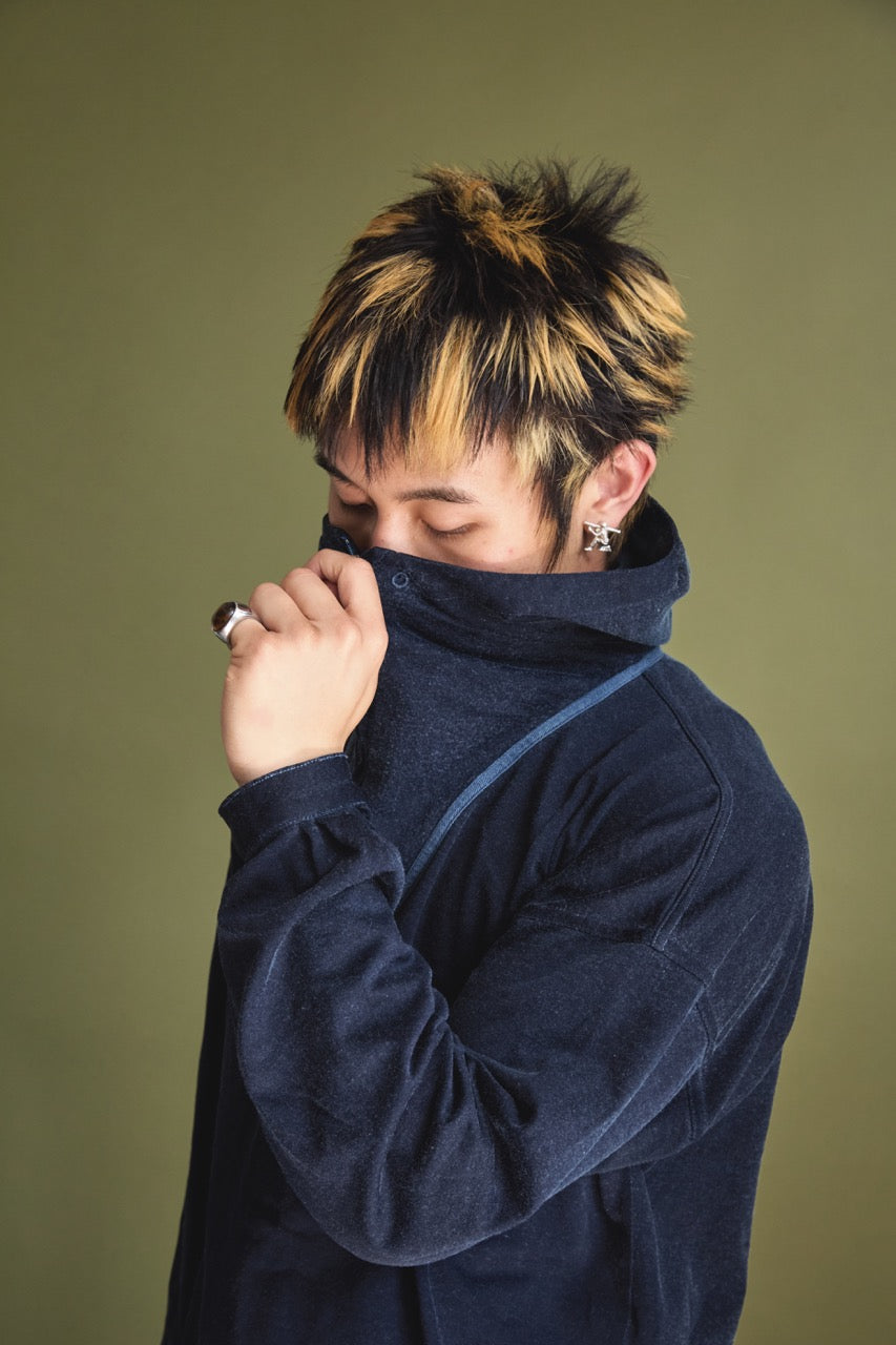 1990s Stone Island Cotton Blend 1/4 Zip Hooded Smock