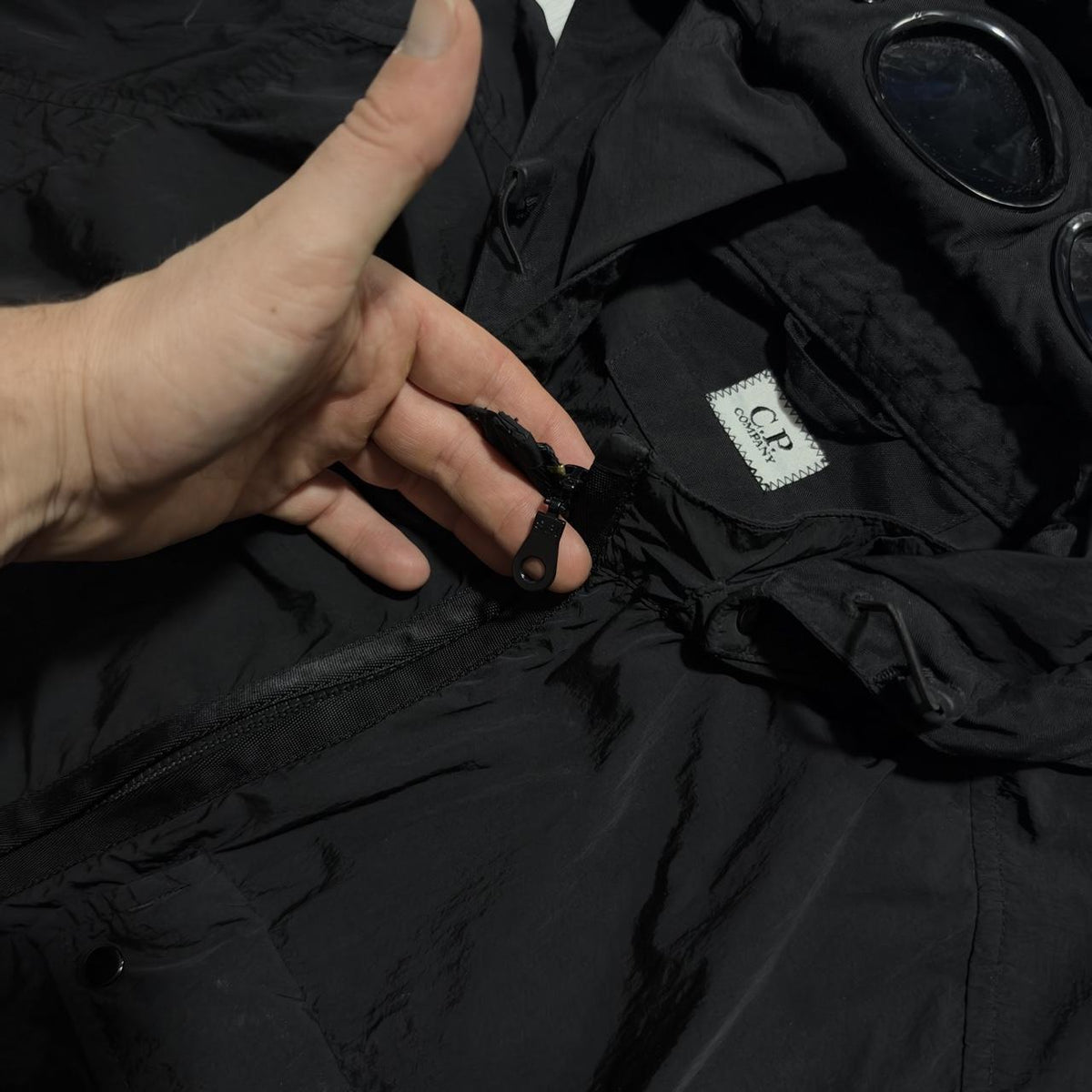 CP Company Nylon Chrome Goggle Jacket | Medium, Black