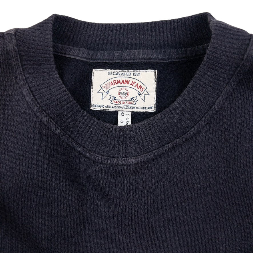 Vintage Armani Jeans Embroidered Sweatshirt Size M