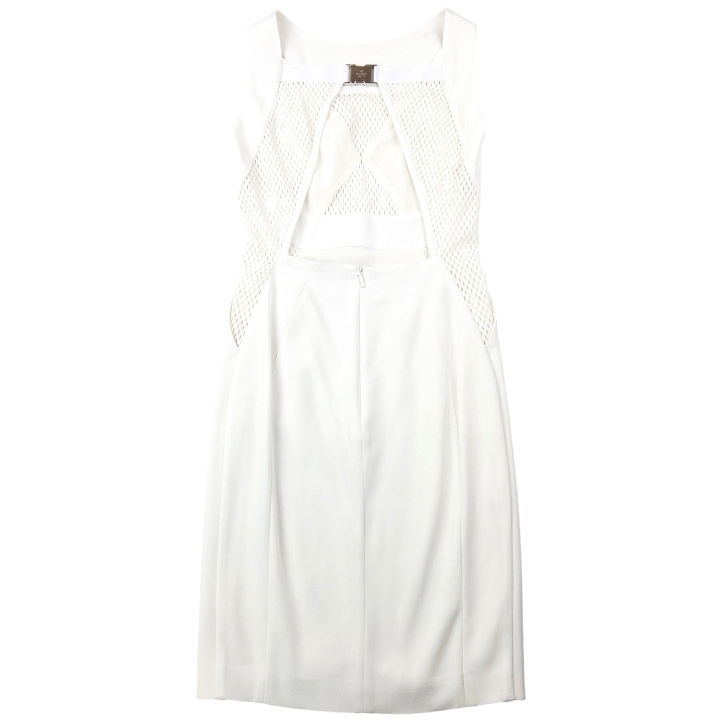 Vintage 2000s Gucci By Tom Ford Mesh Panel Dress Womens Size S | Small, White