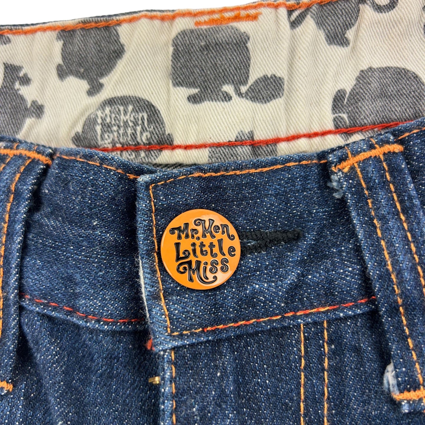 Vintage Mr. Men Little Miss Embroidered Denim Jeans Size W30