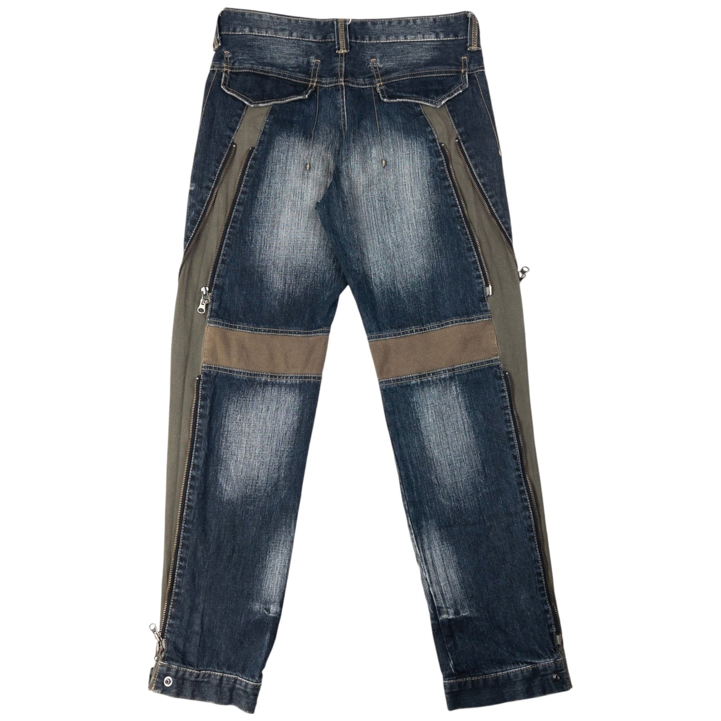 Vintage PPFM Multi Zip Denim Jeans Size W31