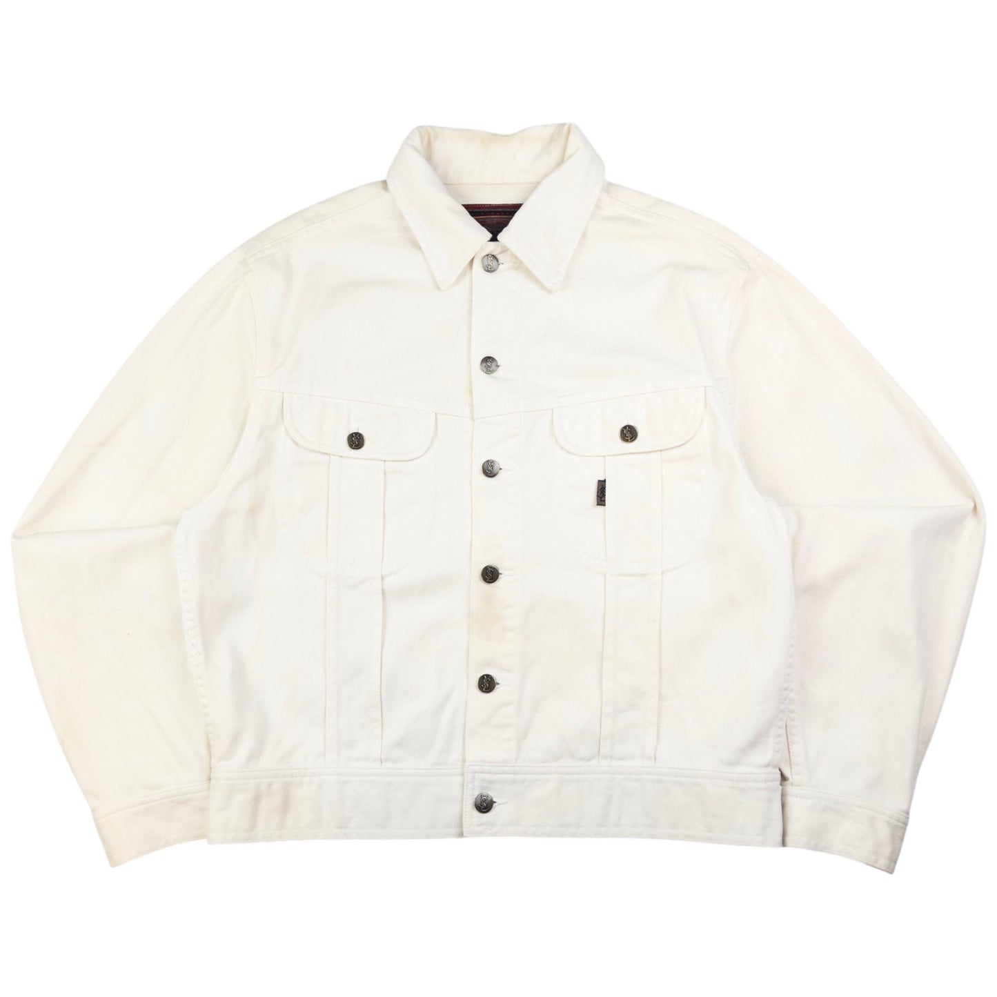 Vintage YSL Yves Saint Laurent Button Up Denim Jacket Size S