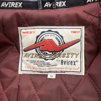 Avirex New York Basketball Leather Varsity Jacket - M