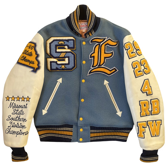 Style Eyes 'Springfield Eagles' Varsity Jacket - M