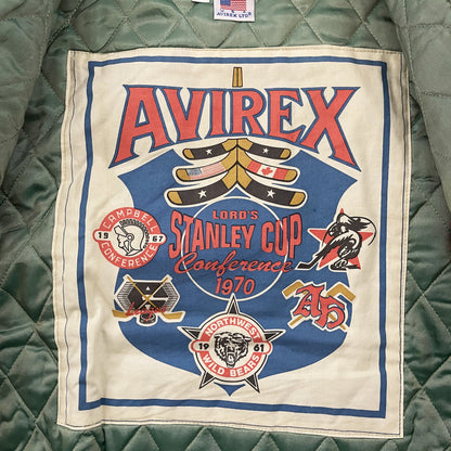 Avirex Hockey League Leather Varsity Jacket - M