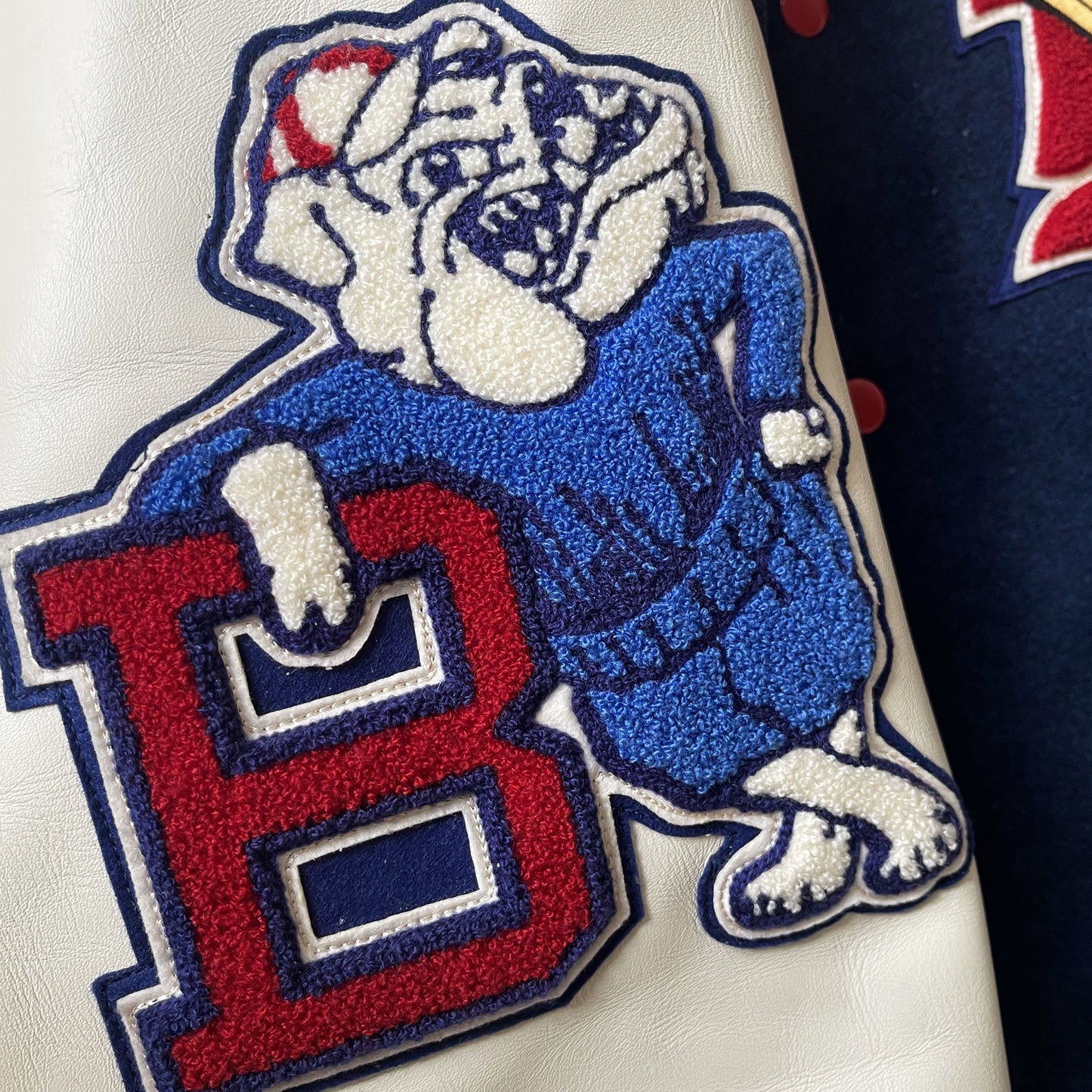 Whitesville 'Forest Park Bull Dogs' Varsity Jacket - XL | XL, Blue