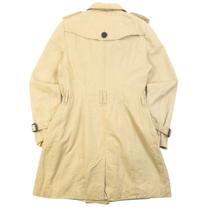 Vintage 2000s Burberry Nova Check Lined Trench Jacket Womens Size S | Small, Beige