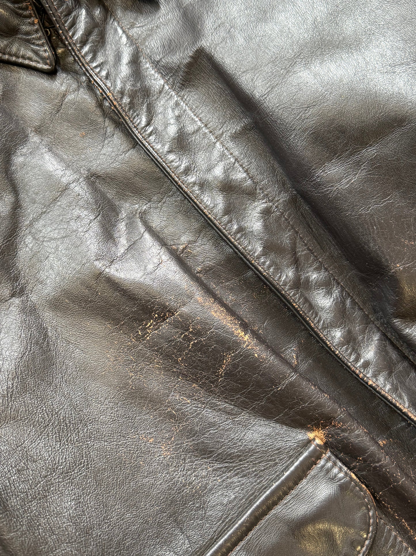 1970's Avirex Type A-2 Leather Pilot Jacket 40 | Default Title, Brown