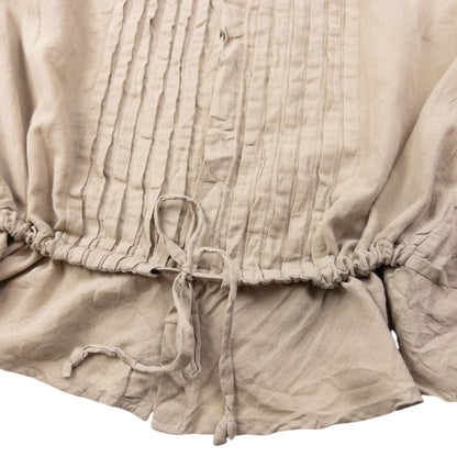Vintage 90s Plantation By Issey Miyake Blouse Shirt Womens Size S | Small, Beige