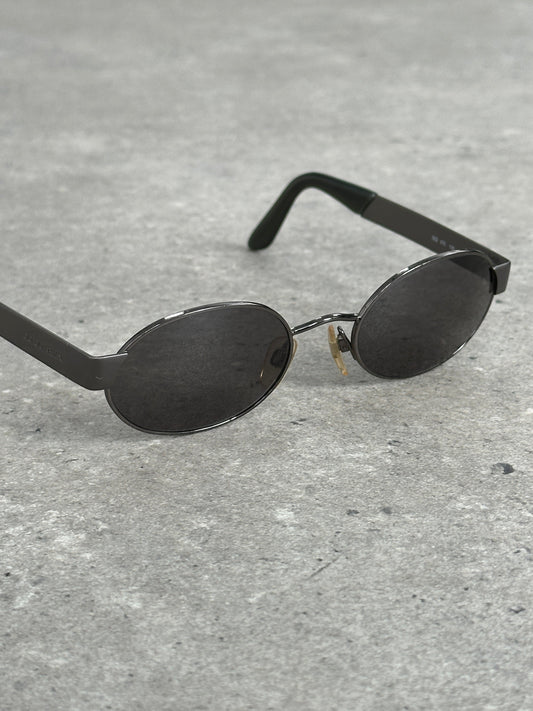 Giorgio Armani 1990s Oval Logo Sunglasses