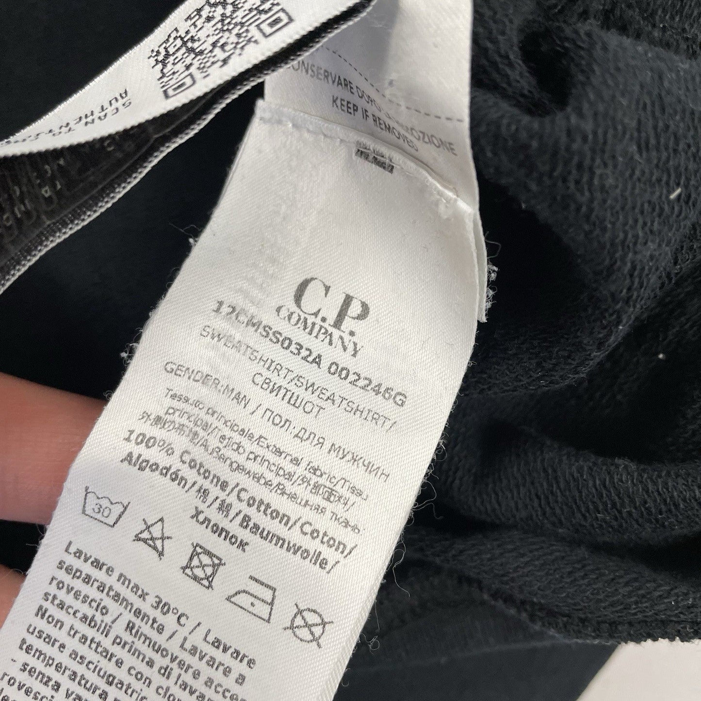 CP Company Lens Sweatshirt, Size XS | C.p. company, Black
