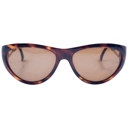 Vintage 1996 Gianni Versace Safety Pin Tortoise Shell Sunglasses | O/S, Brown