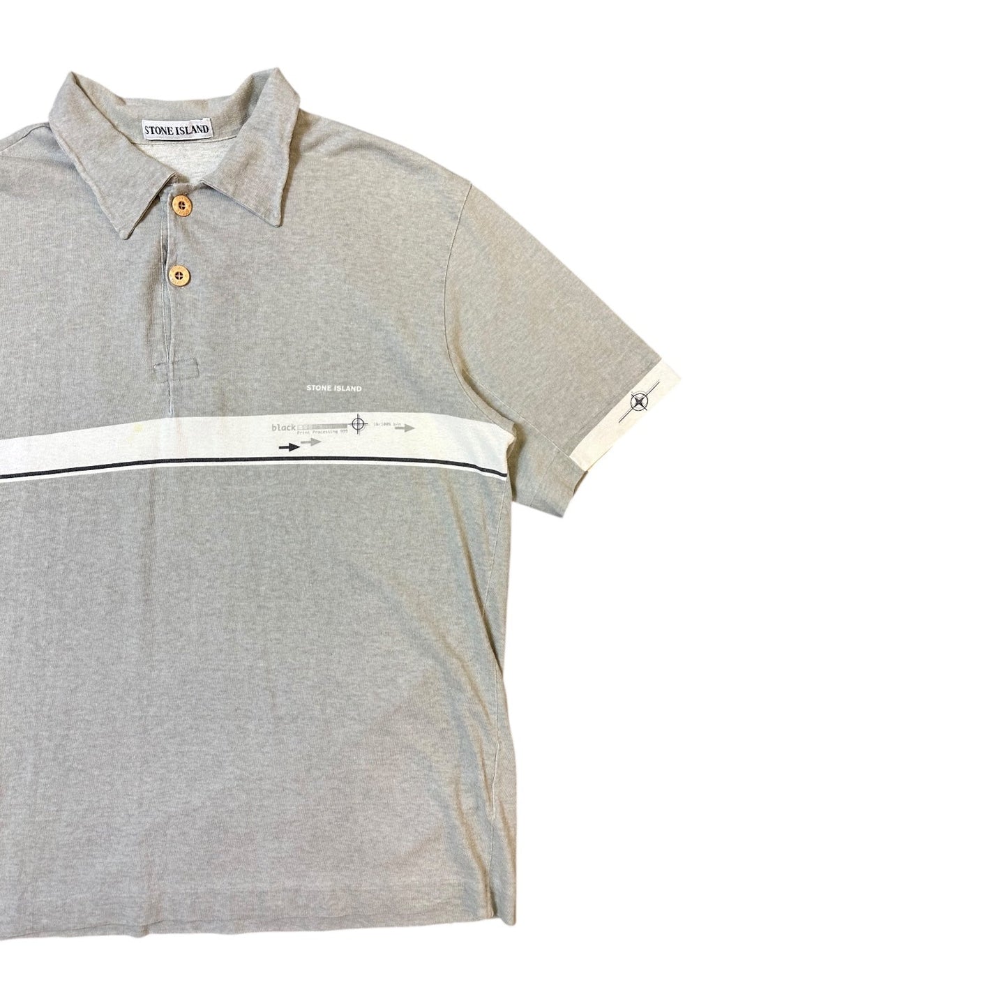 1999 Vintage Stone Island Grey Polo Shirt